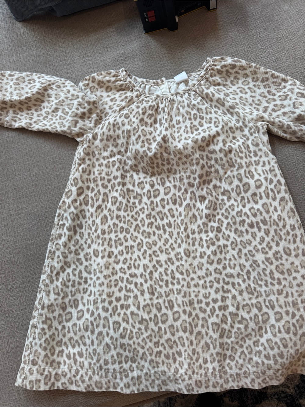 GAP Girls Leopard Print Dress - Cream & Tan